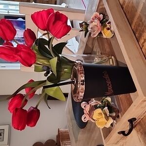 Black Tumbler‎ with Rose Gold Straw